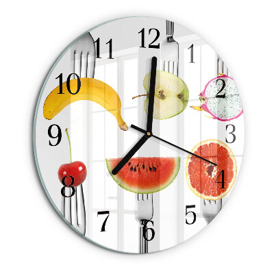 Wanduhr rund Obst