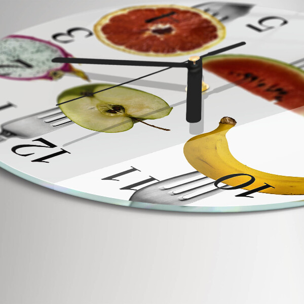 Wanduhr rund Obst