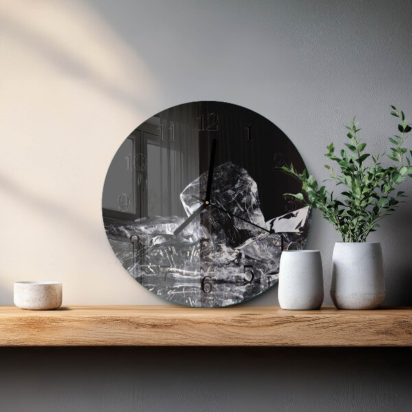 Wanduhr rund Eiswürfel