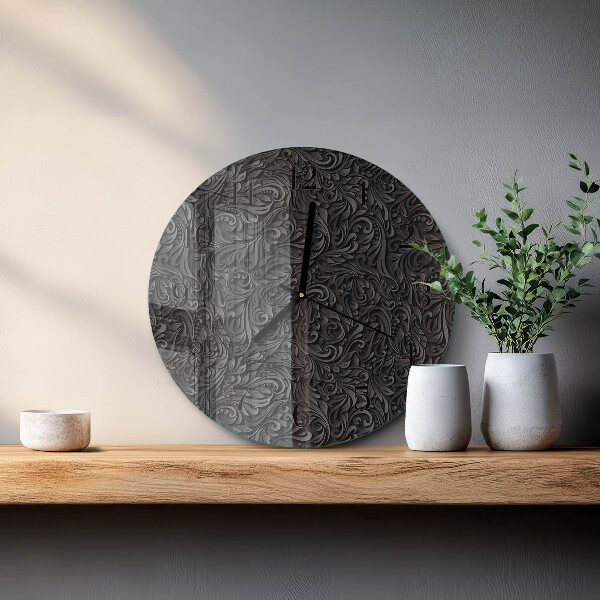 Wanduhr rund Muster