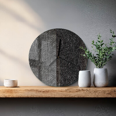 Wanduhr rund Muster