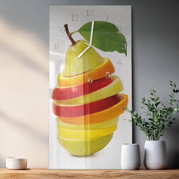 Vertikale Uhr Obst