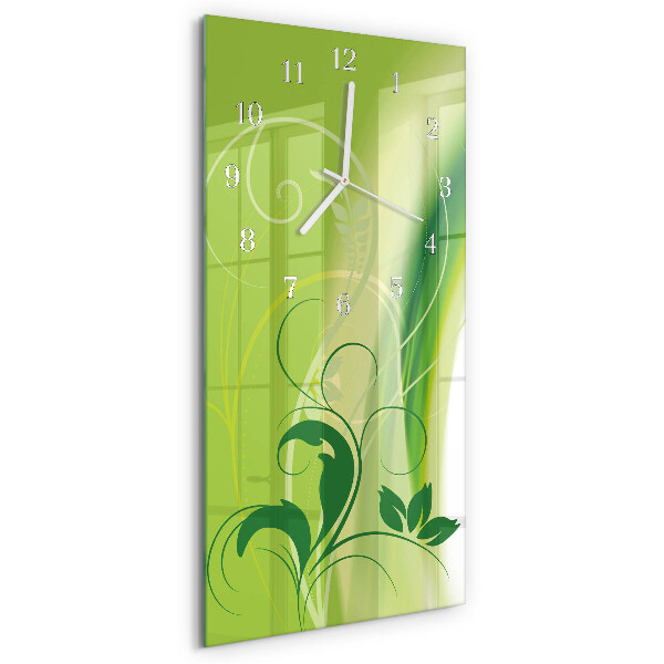 Vertikale Uhr Blumenmuster