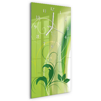 Vertikale Uhr Blumenmuster