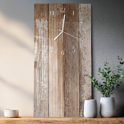 Vertikale Uhr Holz