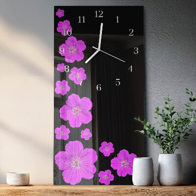 Vertikale Uhr Blumen