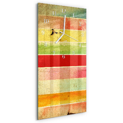 Vertikale Uhr Bunte Wand