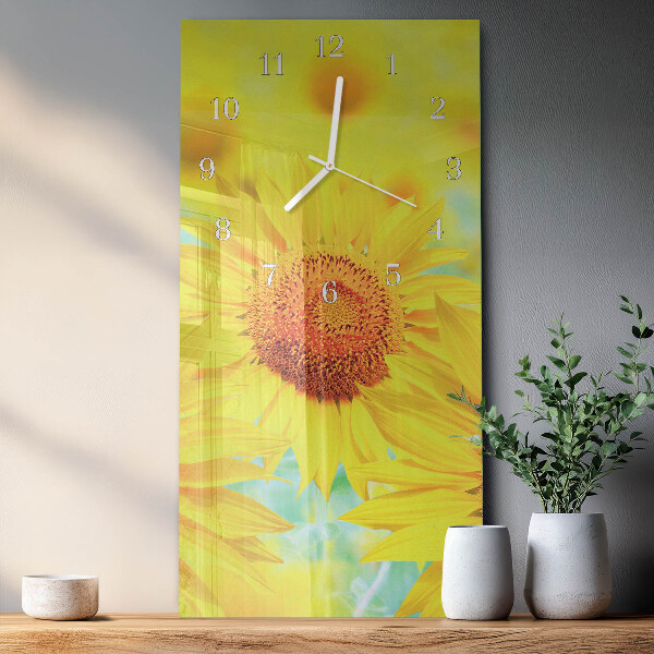 Vertikale Uhr Sonnenblume