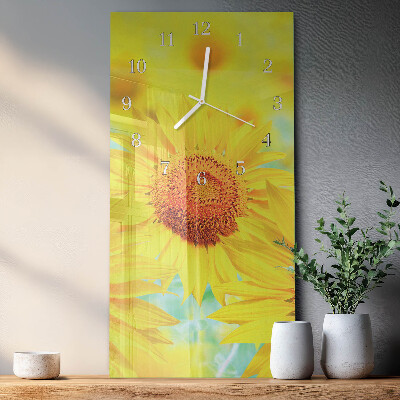 Vertikale Uhr Sonnenblume
