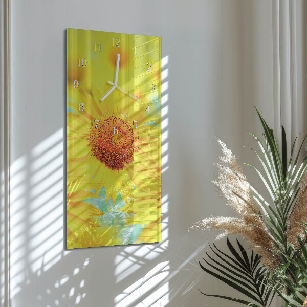 Vertikale Uhr Sonnenblume