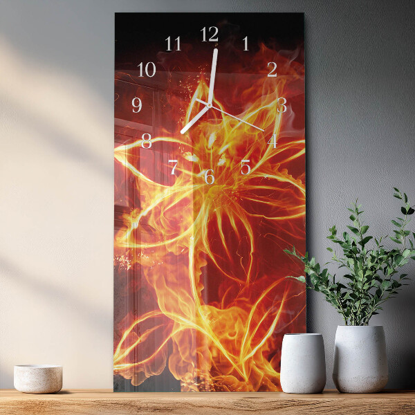 Vertikale Uhr Feuerblume