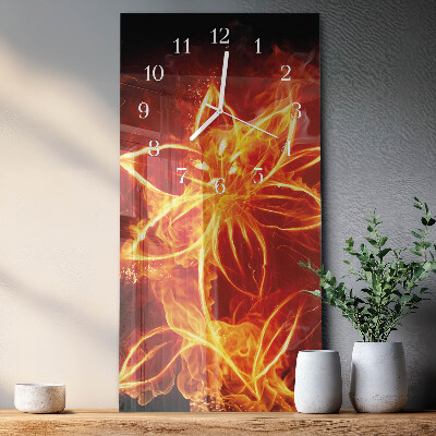 Vertikale Uhr Feuerblume