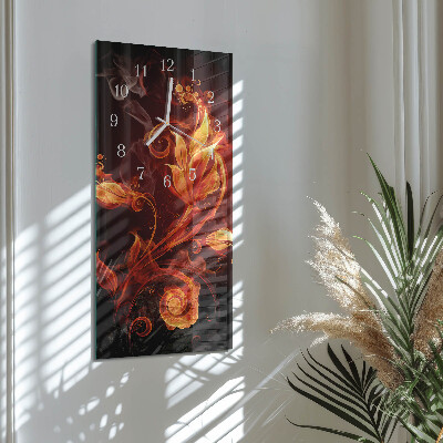 Vertikale Uhr Feuerblume