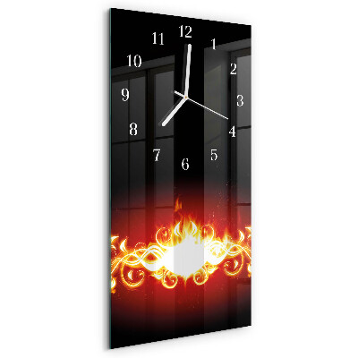 Vertikale Uhr Feuerblume