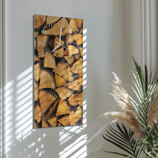 Vertikale Uhr Holz