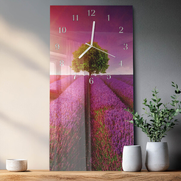 Vertikale Uhr Lavendelbaum
