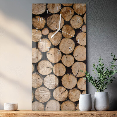Vertikale Uhr Holzbalken