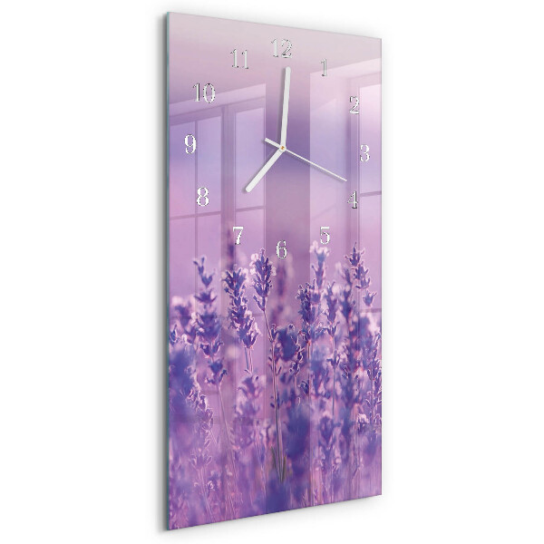Vertikale Uhr Lavendel