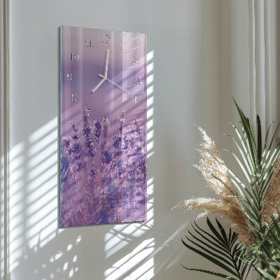 Vertikale Uhr Lavendel