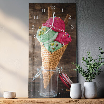 Vertikale Uhr Eis