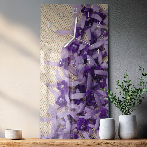 Vertikale Uhr Lavendel