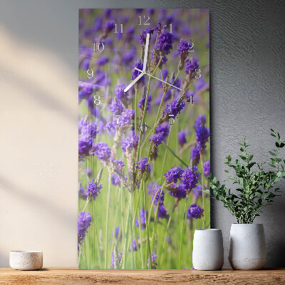 Vertikale Uhr Lavendel