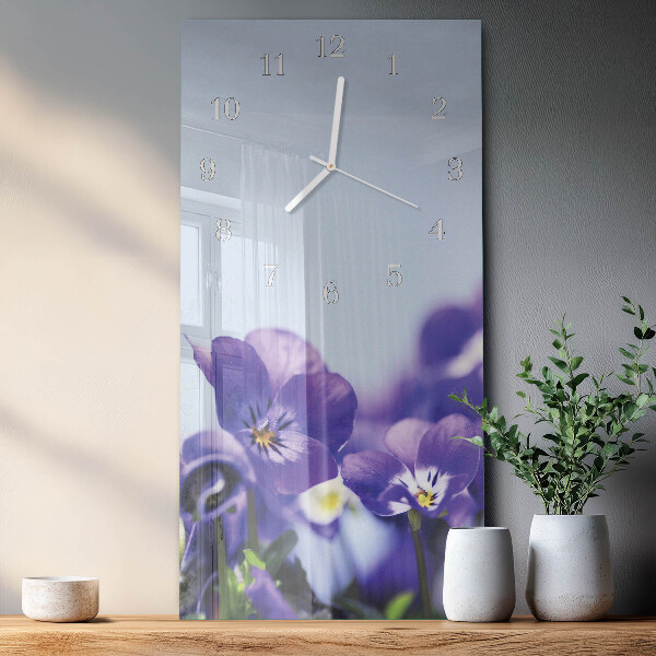 Vertikale Uhr Blumen