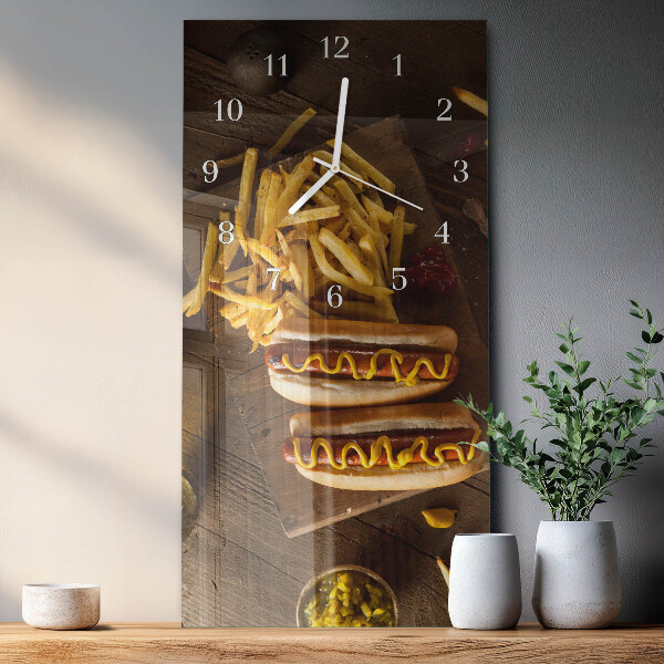 Vertikale Uhr Fastfood