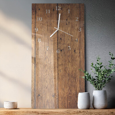 Vertikale Uhr Holz