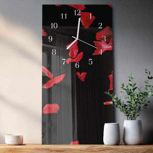 Vertikale Uhr Rosenblätter