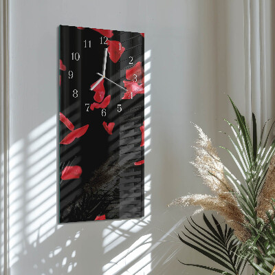 Vertikale Uhr Rosenblätter