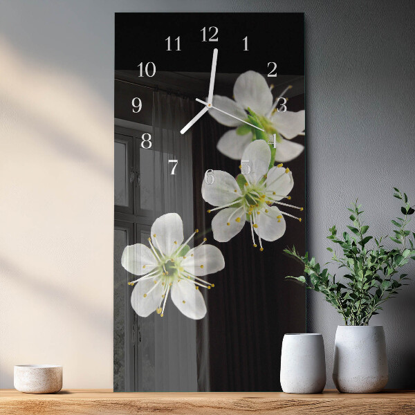 Vertikale Uhr Blumen
