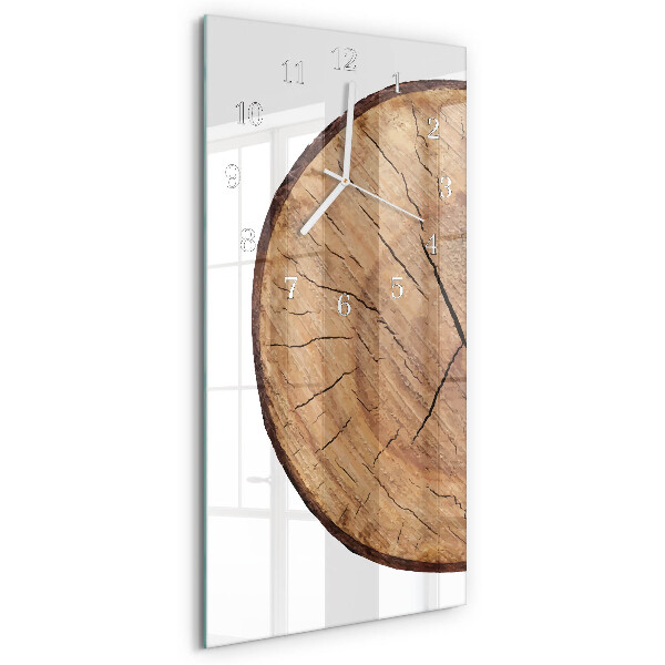 Vertikale Uhr Holzbalken