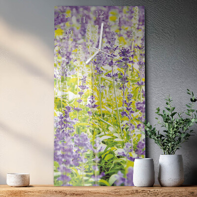 Vertikale Uhr Lavendel