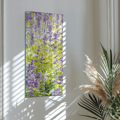 Vertikale Uhr Lavendel