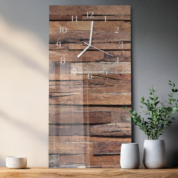 Vertikale Uhr Holz