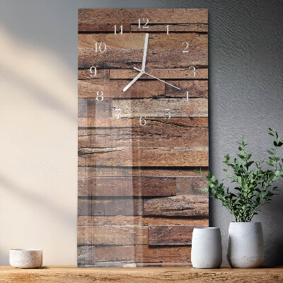Vertikale Uhr Holz