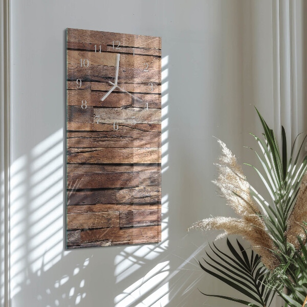 Vertikale Uhr Holz