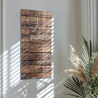 Vertikale Uhr Holz