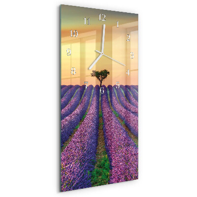 Vertikale Uhr Lavendelfeld