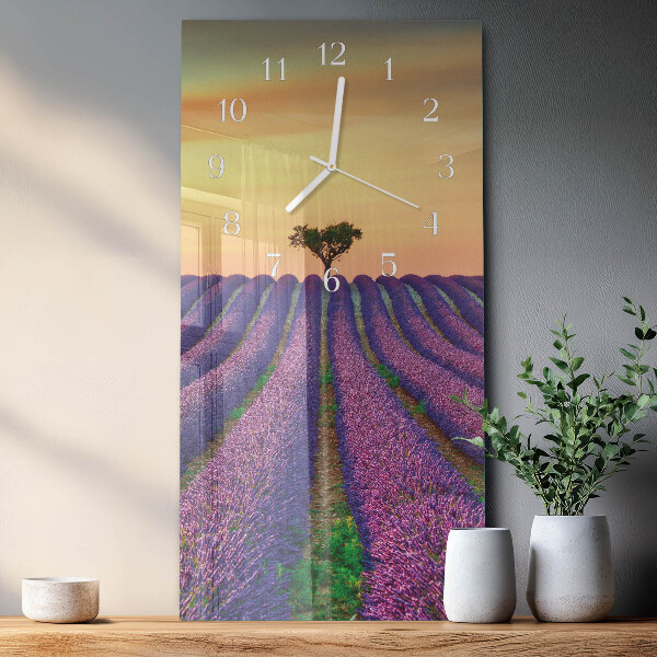 Vertikale Uhr Lavendelfeld