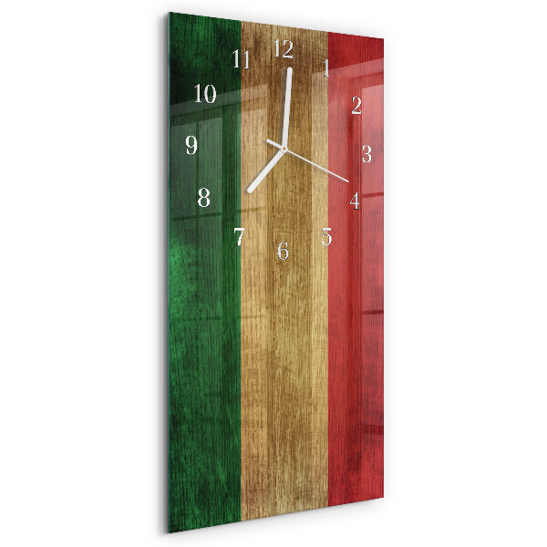 Vertikale Uhr Italienische Flagge