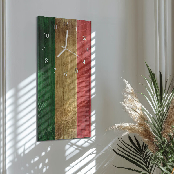 Vertikale Uhr Italienische Flagge