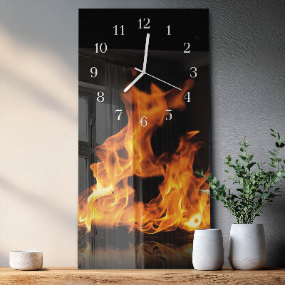 Vertikale Uhr Feuer