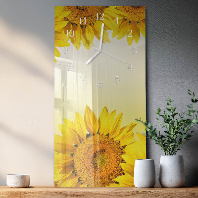 Vertikale Uhr Sonnenblume