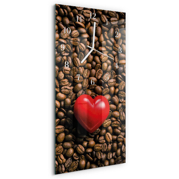 Vertikale Uhr Kaffeebohnen