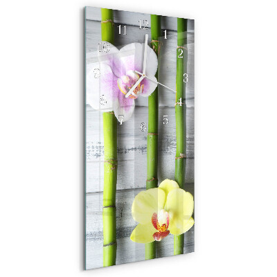 Vertikale Uhr Orchideenbambus