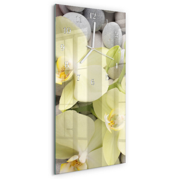 Vertikale Uhr Orchideensteine