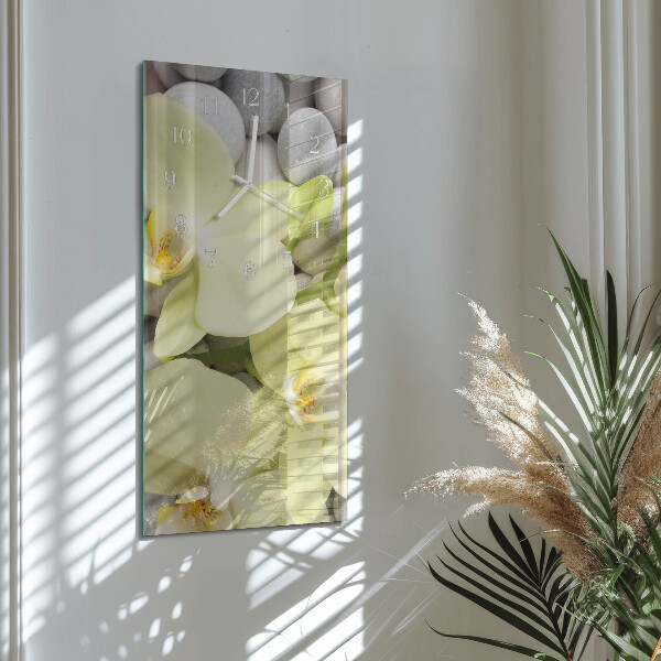 Vertikale Uhr Orchideensteine
