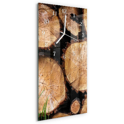 Vertikale Uhr Holzmaserungen